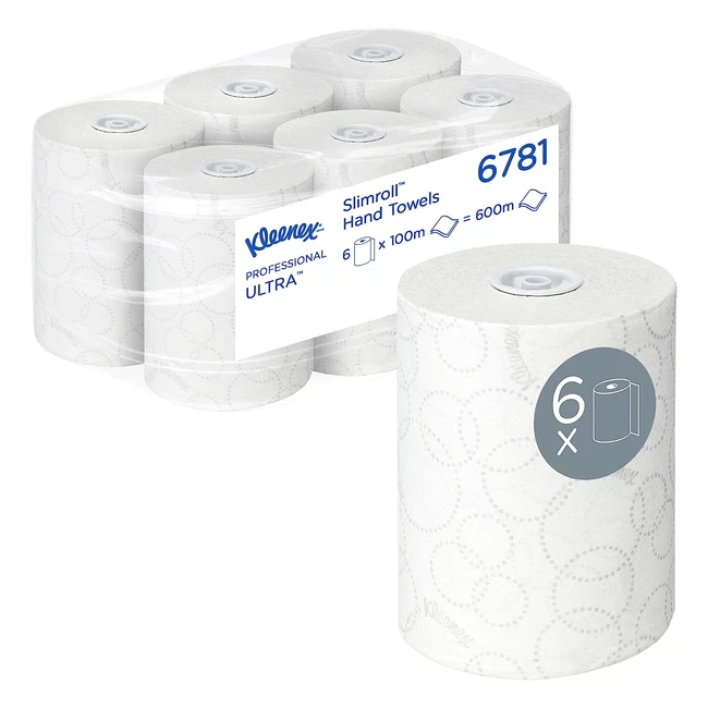 Toallas Secamanos Kleenex Ultra Slimroll 6781 - 2 Capas Super Absorbente