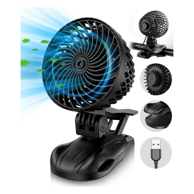 Ventilateur de Bureau Portable Silencieux - AJVV, Rotation 360°, Vitesse Réglable