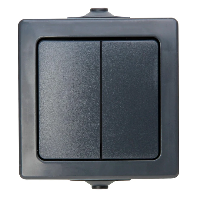 Interrupteur encastré en saillie Kopp 565515009 Nautic - 250V 10A IP44 Anthracite