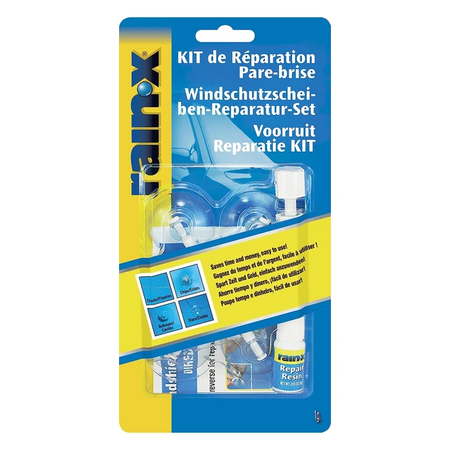 Kit Repara Lunas Coche RainX - Reparador Parabrisas Fisuras y Grietas - Resina Cristal