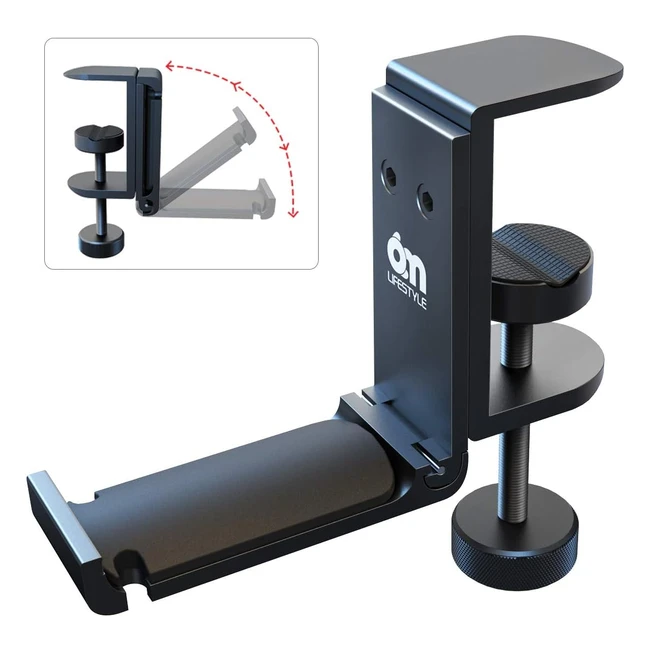 Foldable Headphone Hanger - Universal Aluminum Gaming Headset Holder