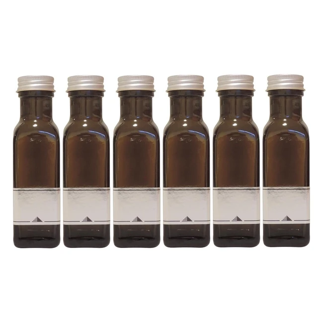 Botella Aceite 100ml - Juego 6 Botellas Cristal Verde/Marrón