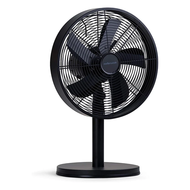 Ventilador de Sobremesa Silencioso Mellerware Air Power 35 - 35W Potencia - Oscilante - 3 Velocidades - 5 Aspas Metálicas