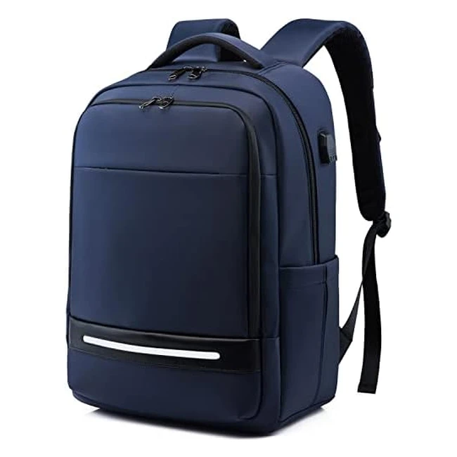Vodlbov Laptop Backpack 17 Inch Waterproof Business Travel Work Computer Rucksack Bag - USB Charging Port & Anti-theft