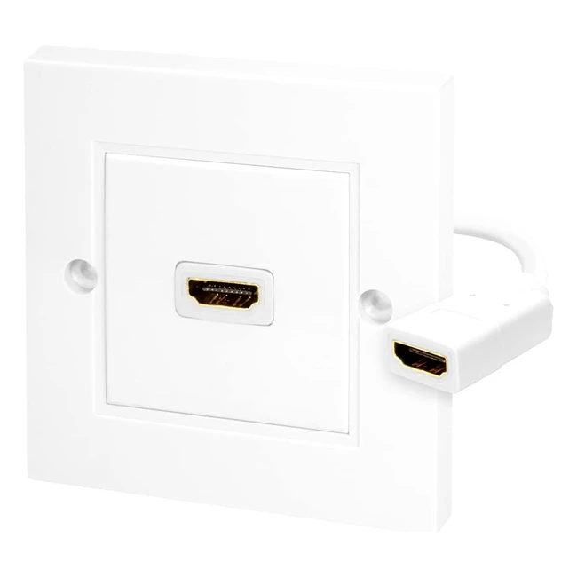 Adaptateur HDMI Wall Plate LogiLink AH0014 - HDMI 1 Port Blanc