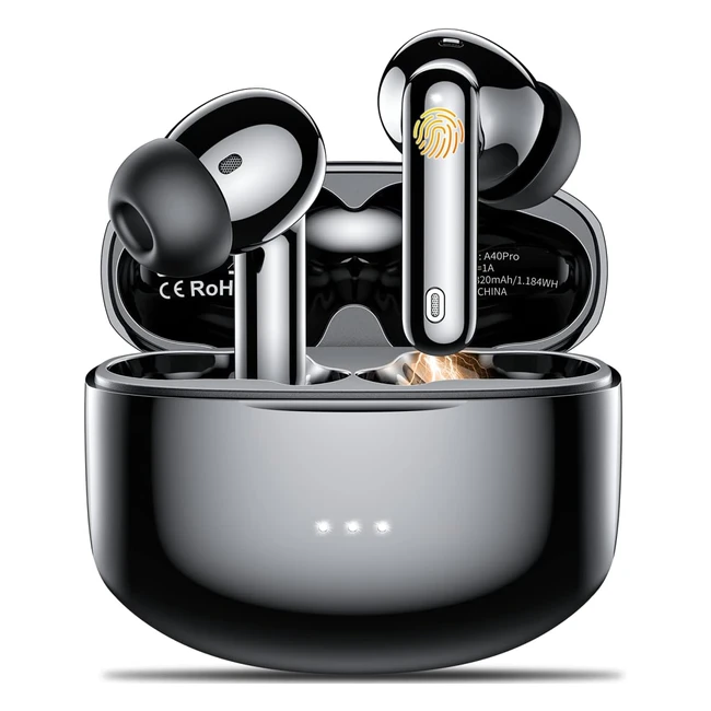 Unyblie Bluetooth In-Ear Kopfhörer 53 - 48 Std. Spielzeit, HiFi Stereo Sound, Geräuschunterdrückung, IPX6 wasserdicht