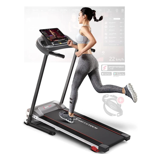 Sportstech F10 Klappbares Laufband Deutsches Qualittsunternehmen App-Funktio
