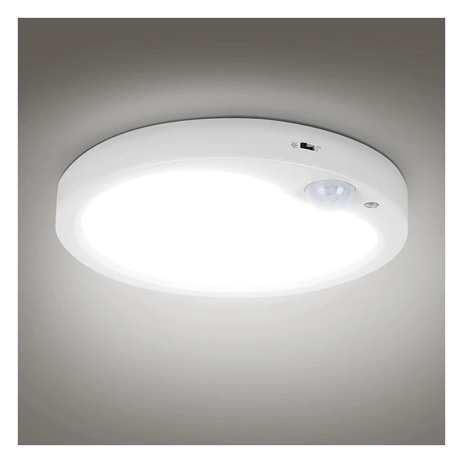 Anten 4er Deckenlampe mit Bewegungsmelder 18W Deckenleuchte 17cm 1620lm Sensor Helligkeit Rund Lampe