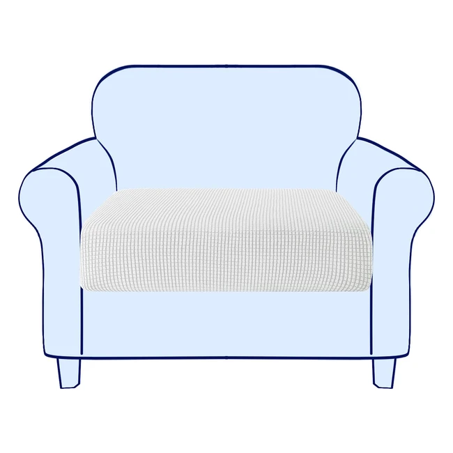 Funda para Asientos de Sofá Jacquard Elástica - Protector de Cojín de Asiento Separados - Lavable en Lavadora - Cream