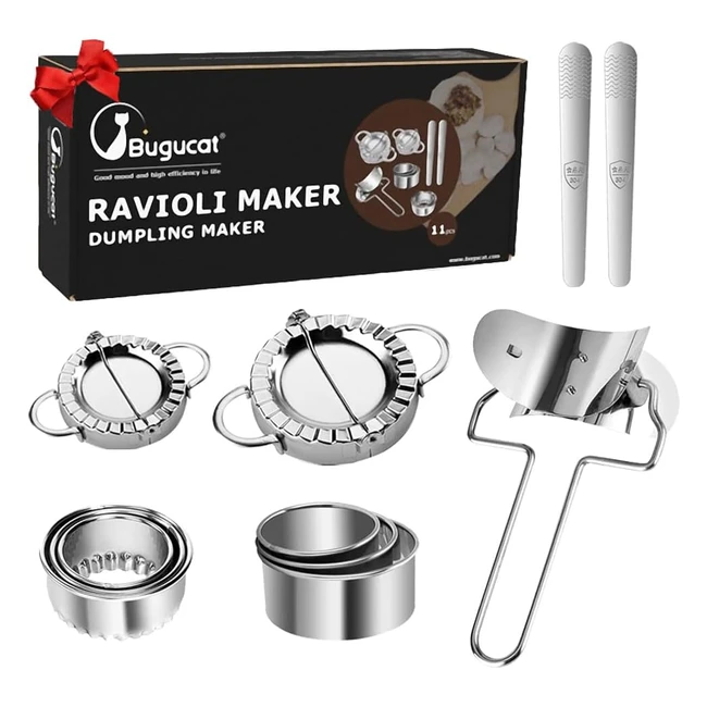 Machine  ravioli Bugucat - Kit de dcoupe en acier inoxydable - 11 pices