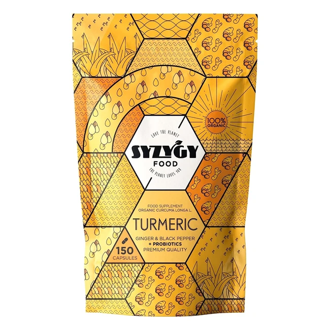 Curcuma Bio au Gingembre  Poivre Noir - Probiotiques - 1520mg - 150 Glules