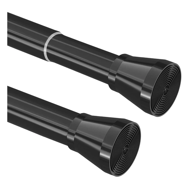 Tringle Rideau Sans Percage - Barre Rideau 5080cm Noir - Installation Facile