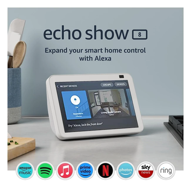 Echo Show 8 2nd Gen 2021 HD Smart Display with Alexa & 13 MP Camera