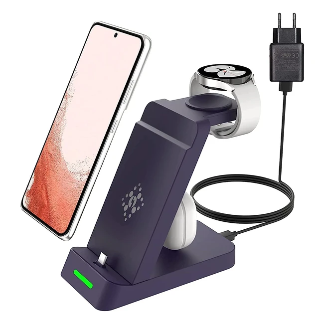 Cargador compatible Samsung Galaxy Watch 543 - Estación de carga rápida