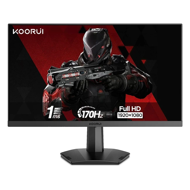 Koorui Gaming Monitor 24,5 Zoll Full HD Frameless Screen Freesync Gsync 1ms VA Panel