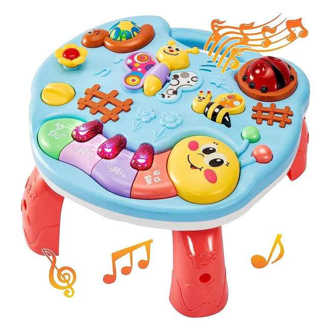 Mesa de actividades Linfun Kids para bebés - Juguetes musicales y educativos - Regalos para bebés - Ref. 18M-2A
