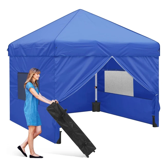 25x25 Pop Up Gazebo with Mesh Windows and Roller Bag - Sturdy and Waterproof - Easy Setup