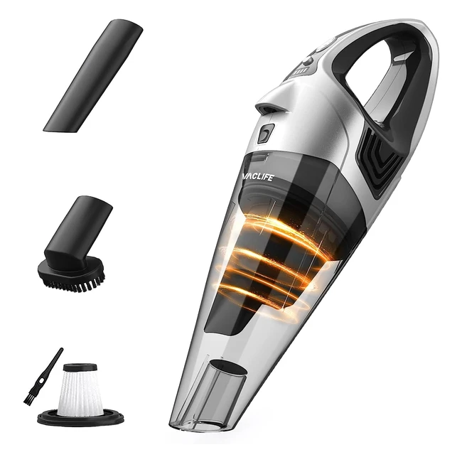 Vaclife Handheld Vacuum Cordless - Powerful Suction, HEPA Filter, Model H106 - Deep Cleaning