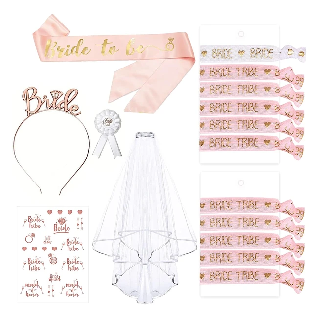 Accesorios despedida soltera novia to be 16pcs pulsera set