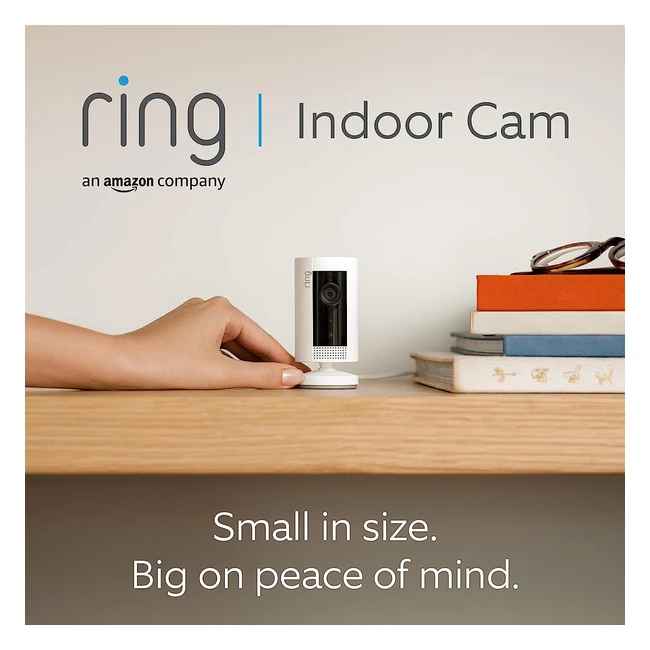 Certified Refurbished Ring Indoor Cam by Amazon - Compact Plugin HD Indoor Security Camera