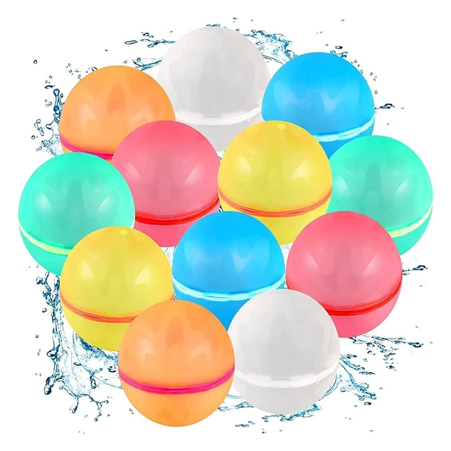 Globos de agua reutilizables 12 piezas - Rpido llenado juguetes de verano par