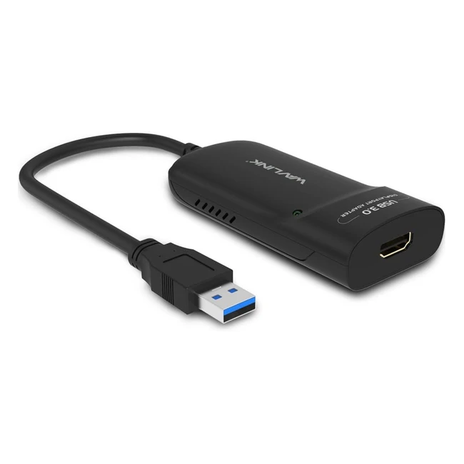 Adattatore USB 30 a HDMI Wavlink - Risoluzione 2048x1152 - Nero