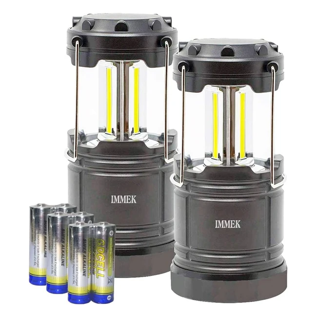 Lámpara camping LED 2pack plegable con imanes y gancho - ¡Brillo intenso y resistente a la intemperie!