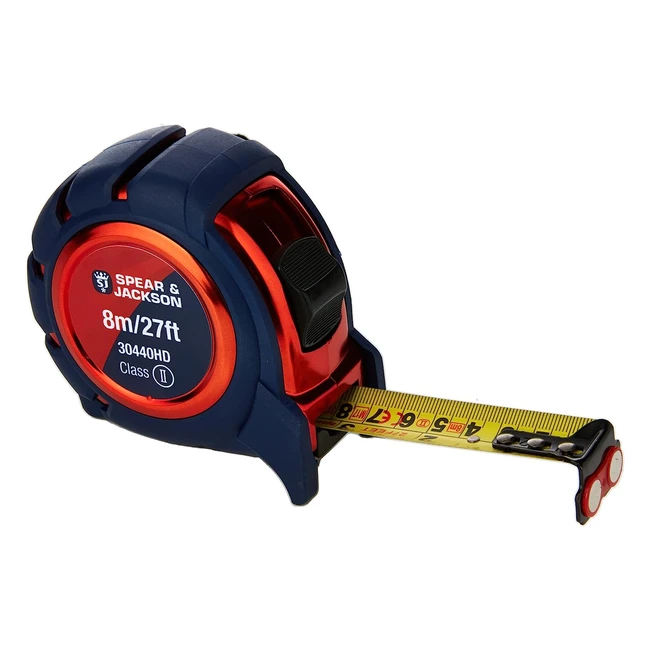 Spear Jackson 30440HD Heavy Duty Measuring Tape - Red/Blue, 8m