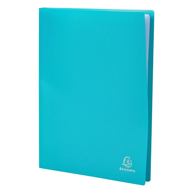Exacompta 85103E Soft PP Display Book - A4 Size, Lightweight, 100 Pockets, Green Cover