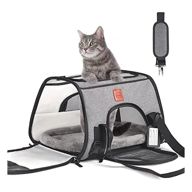 Transportadora KYG para Gato Perro - Gran Capacidad - Diseño Reflectante - Cómoda y Segura