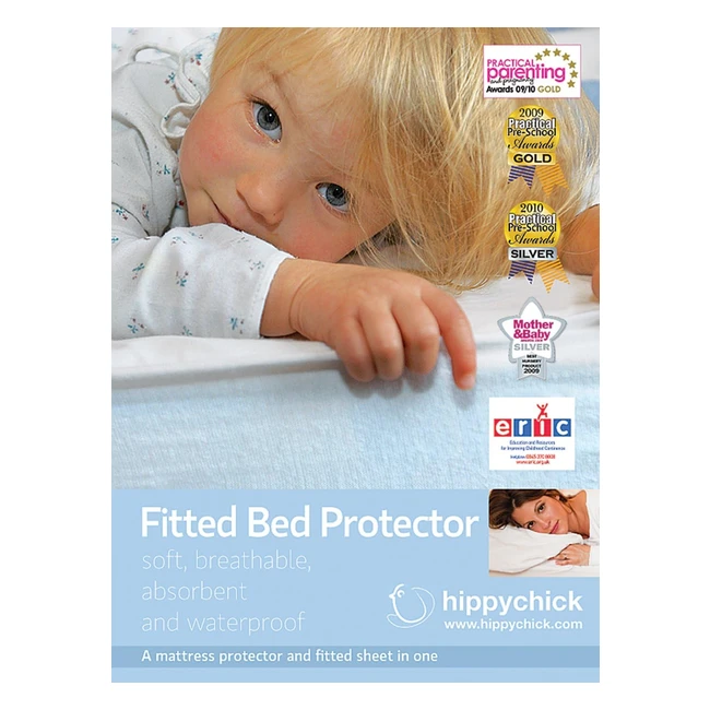 Hippychick Waterproof Cotton Fitted Mattress Protector - Ultra Soft  Comfortabl