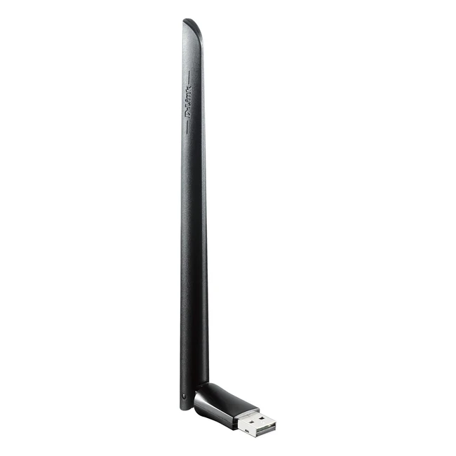 D-Link DWA172 High-Gain WiFi AC600 USB 2.0 Wireless Adapter - Boost Signal Strength for Faster Streaming - Black