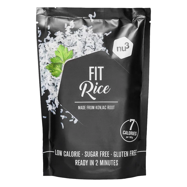 Riz Konjac nu3 200g - 7 kcal/portion - Alternative au riz traditionnel - Prêt en 2 min