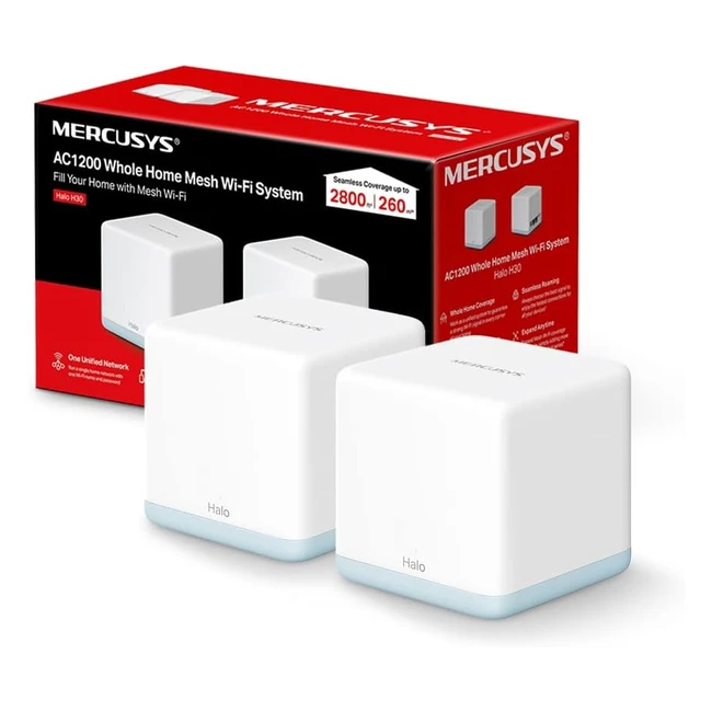 Router WiFi Mesh Mercusys AC1200, Puertos Ethernet 100 Mbps, Banda Dual 2.4 GHz/5 GHz, Cobertura 260 m2, Control Parental