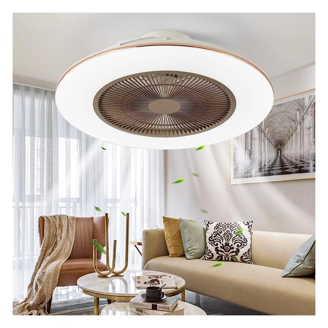 Modern Ceiling Fan with Lights Remote Control Indoor 55cm Low Profile