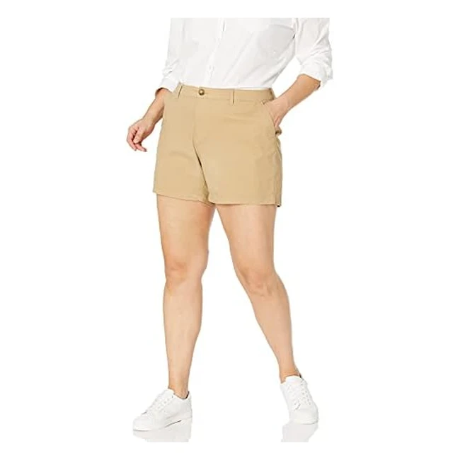 Amazon Essentials Women's Chino Shorts - Plus Size Khaki Brown 24 - 5in Inseam