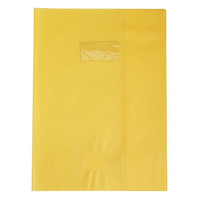 Protge-cahier en cuir jaune soleil 24x32 cm - Calligraphe 72404C