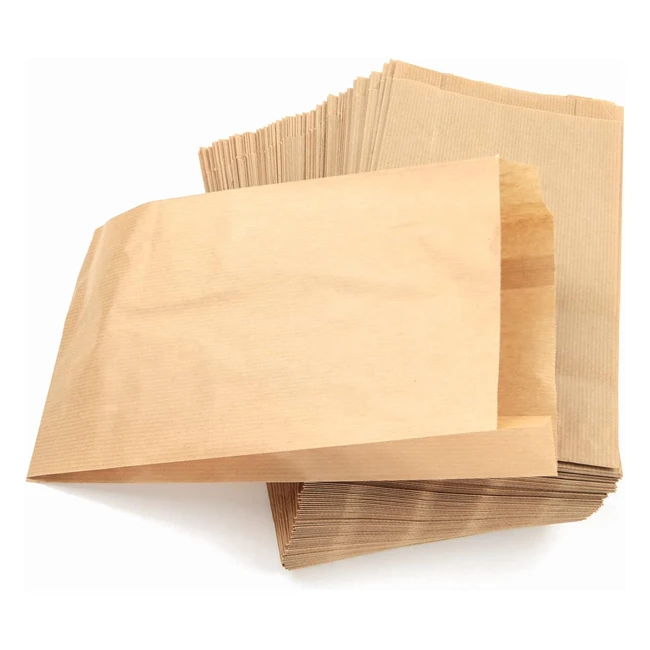 Sacchetto di carta marrone Kraft 11x20cm - Ruby 100 pcs - Ideale per regali, festività, calendario dell'avvento, Natale, matrimoni, compleanni