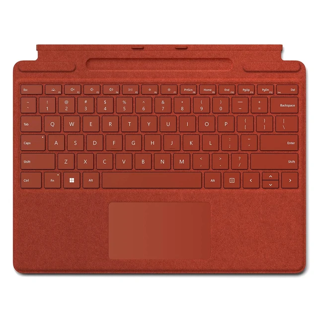 Microsoft Surface Pro 9 8 or X Signature Type Cover - Red | Ultraslim, Full Laptop Performance