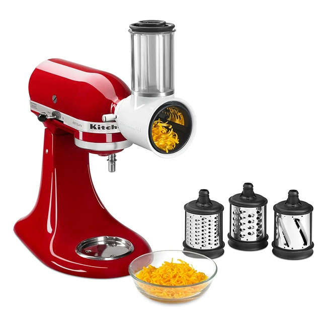 KitchenAid Fresh Prep Slicer/Shredder Attachment - White, Model: KFP-7SS, 3 Blades Included