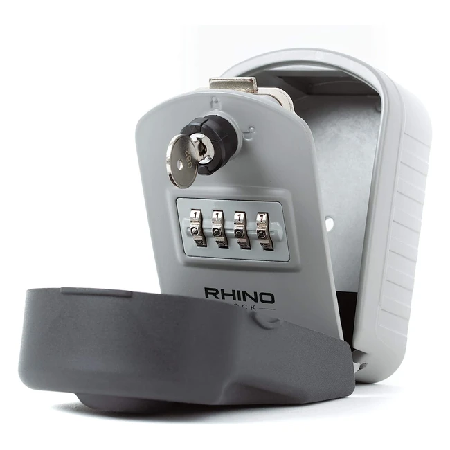 Rhino Lock Secure Pro Combination Key Safe - Large Internal Storage - 4 Digit Lock - Emergency Key Access