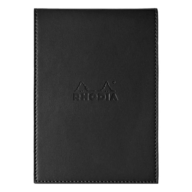 Rhodia 118139C Clipboard Case Stapled Notepad No 13 Black A6 Small Squares