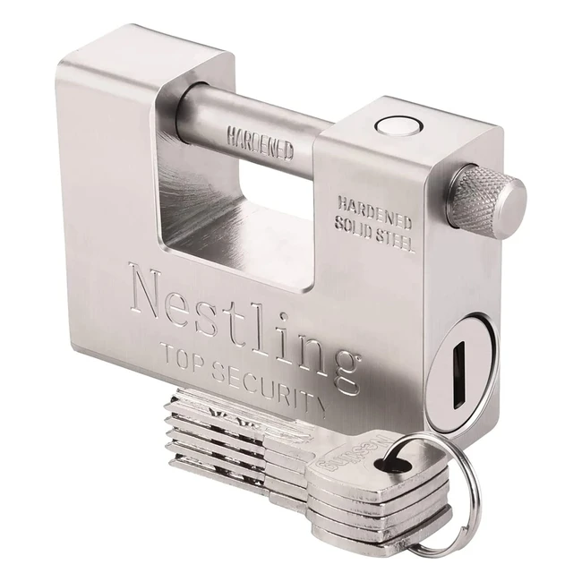 Cadenas extérieur ultra robuste, sécurité, cadenas climperméable et anticorrosion, 5 clés, 11kg, convient aux conteneurs, entrepôts, motos, etc. 94mm