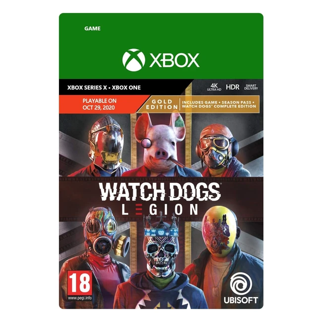 Watch Dogs Legion Gold Xbox Download Code - Base Game, Season Pass, Expansion, Extra Missions, Iconic Heroes