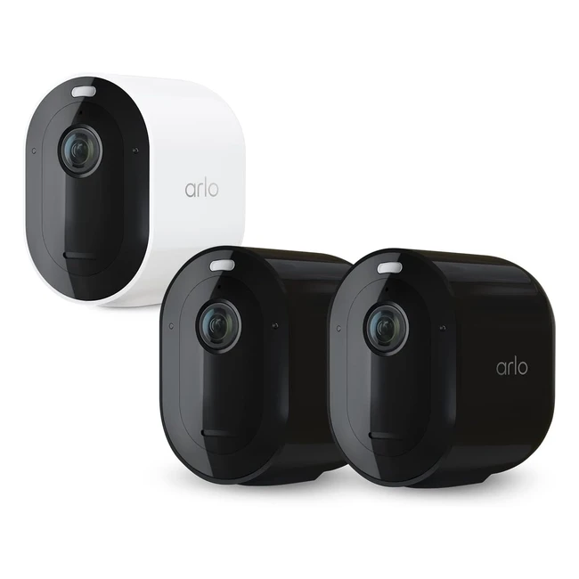 Arlo Pro 5 Security Camera Outdoor 2K HDR 3 Cam Kit - Black/White - Wireless CCTV - 6 Month Battery - Advanced Colour Night Vision - 2-Way Audio