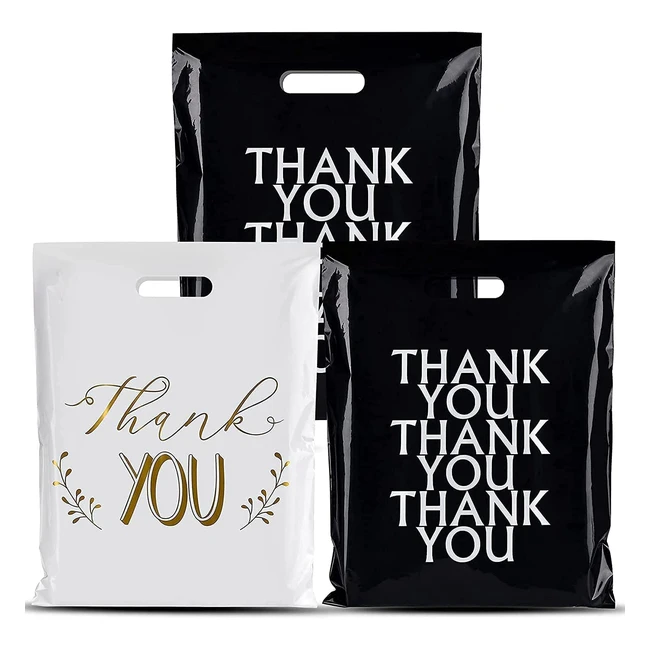 100pcs Sacs Thank You en Plastique 305x38cm - Popgiftu