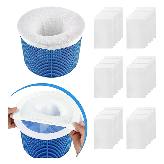 Chaussette Skimmer Jetable Aiglam pour Piscine Spa - Enlève Poils de Chien et Petites Particules - 30pcs