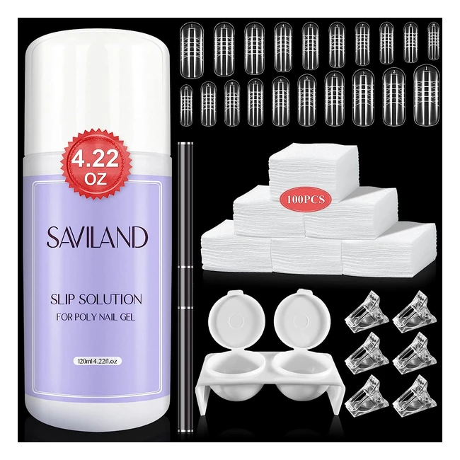 Saviland Poly Gel Slip Solution Kit - DIY Nail Art