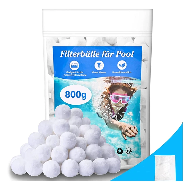 Palline Filtranti per Piscina 800g - Sostituiscono 28kg di Sabbia - Ultra Leggere e Riutilizzabili