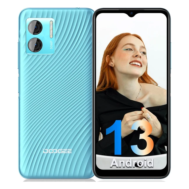 Doogee N50 Mobile Phone - Unlocked, Android 13, 15GB RAM, 128GB ROM, 1TB Expansion, Octa-Core, 50MP+8MP Camera, 6.52